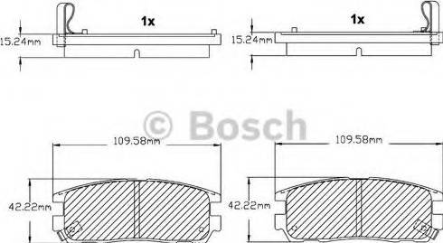 BOSCH F 03B 150 027 - Тормозные колодки, дисковые, комплект autosila-amz.com