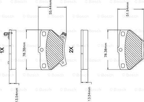 BOSCH F 03B 150 074 - Тормозные колодки, дисковые, комплект autosila-amz.com