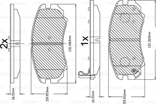 BOSCH F 03B 150 106 - Тормозные колодки, дисковые, комплект autosila-amz.com