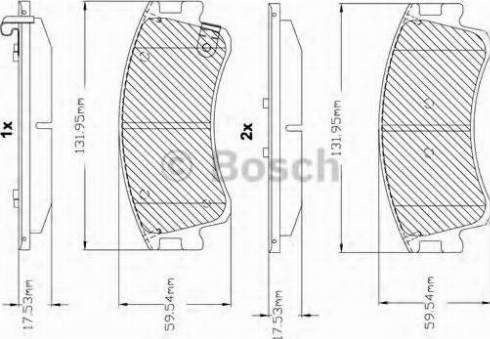 BOSCH F 03B 150 115 - Тормозные колодки, дисковые, комплект autosila-amz.com