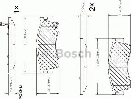 BOSCH F 03B 150 310 - Тормозные колодки, дисковые, комплект autosila-amz.com