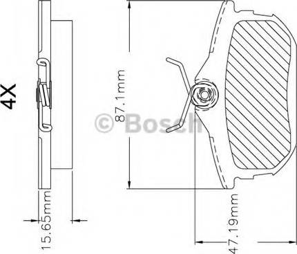 BOSCH F 03B 150 296 - Тормозные колодки, дисковые, комплект autosila-amz.com