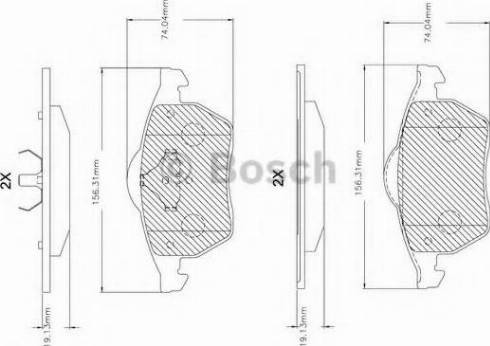 BOSCH F 03B 150 263 - Тормозные колодки, дисковые, комплект autosila-amz.com