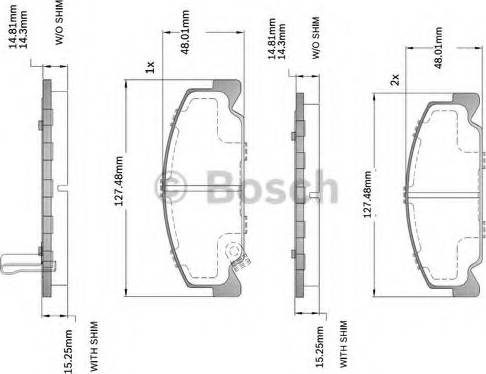 BOSCH F 03B 150 214 - Тормозные колодки, дисковые, комплект autosila-amz.com