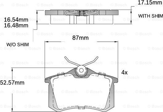 BOSCH F 03B 150 218 - Тормозные колодки, дисковые, комплект autosila-amz.com