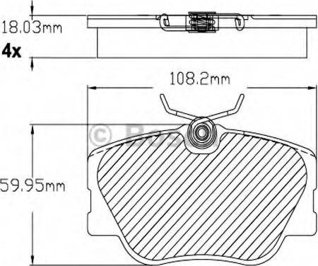 BOSCH F 03B 150 230 - Тормозные колодки, дисковые, комплект autosila-amz.com