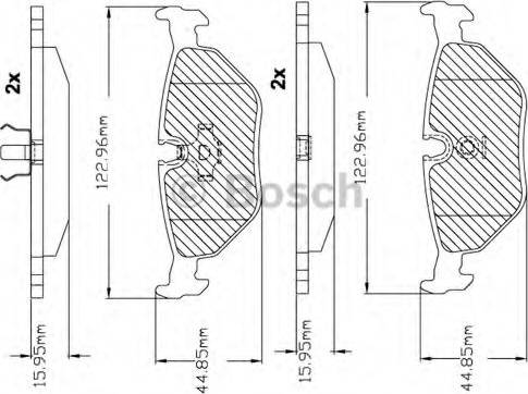 BOSCH F 03B 150 228 - Тормозные колодки, дисковые, комплект autosila-amz.com