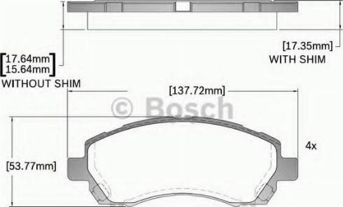 BOSCH F 03B 150 274 - Тормозные колодки, дисковые, комплект autosila-amz.com