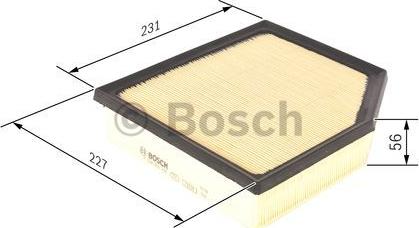 BOSCH F 026 400 456 - Воздушный фильтр, двигатель autosila-amz.com