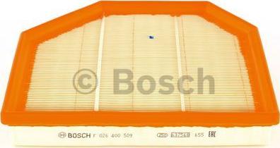 BOSCH F 026 400 509 - Воздушный фильтр, двигатель autosila-amz.com