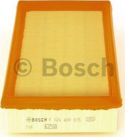 BOSCH F 026 400 015 - Воздушный фильтр, двигатель autosila-amz.com