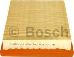 BOSCH F 026 400 025 - Воздушный фильтр, двигатель autosila-amz.com