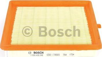 BOSCH F 026 400 348 - Воздушный фильтр, двигатель autosila-amz.com