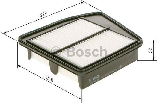 BOSCH F 026 400 328 - Air filter fits: HONDA ACCORD VIII 2.0 06.08-06.15 autosila-amz.com
