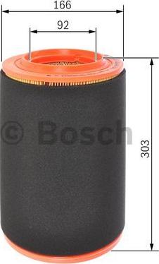 BOSCH F 026 400 370 - Фильтр воздушный BOSCH F026400370 /S0370/ Citroen Jumper III Fiat Ducato Peugeot Boxer III 7/06--> autosila-amz.com