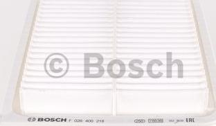 BOSCH F 026 400 218 - Воздушный фильтр, двигатель autosila-amz.com