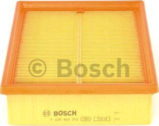 BOSCH F 026 400 212 - Воздушный фильтр, двигатель autosila-amz.com