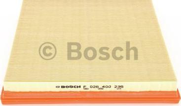 BOSCH F 026 400 236 - Воздушный фильтр, двигатель autosila-amz.com