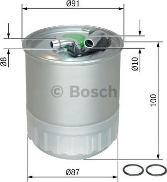 BOSCH F 026 402 056 - Фильтр топливный (Евро 4) MERCEDES Sprinter 901- 904/909 Bosch autosila-amz.com