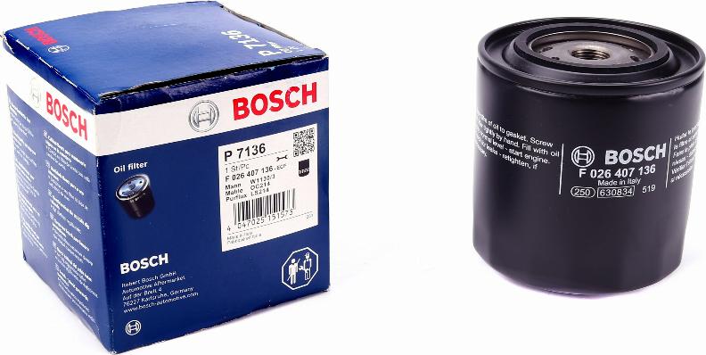 BOSCH F 026 407 136 - Масляный фильтр autosila-amz.com