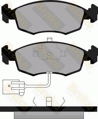 Brake Engineering PA966 - Тормозные колодки, дисковые, комплект autosila-amz.com