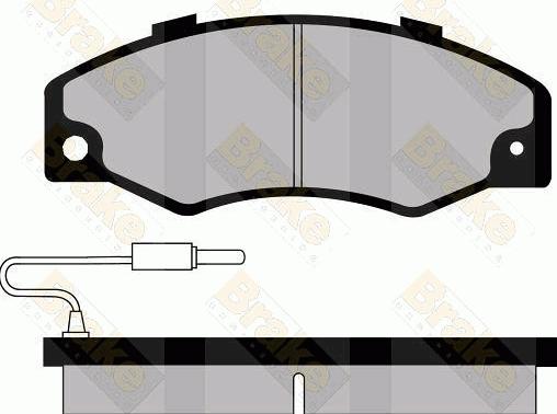 Brake Engineering PA436 - Тормозные колодки, дисковые, комплект autosila-amz.com