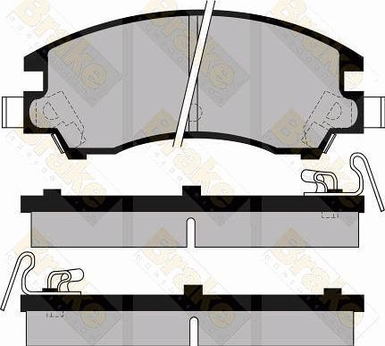 Brake Engineering PA477 - Тормозные колодки, дисковые, комплект autosila-amz.com