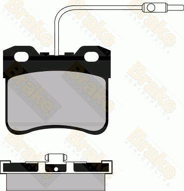 Brake Engineering PA561 - Тормозные колодки, дисковые, комплект autosila-amz.com