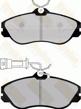 Brake Engineering PA506 - Тормозные колодки, дисковые, комплект autosila-amz.com