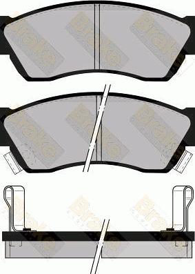 Brake Engineering PA576 - Тормозные колодки, дисковые, комплект autosila-amz.com