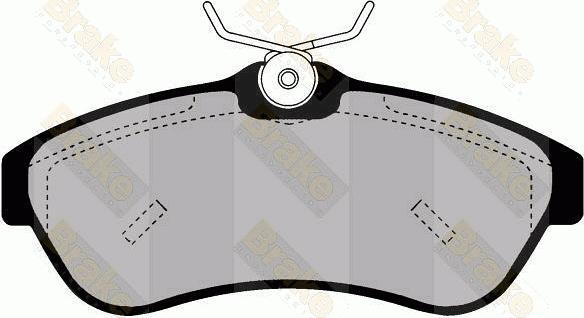 Brake Engineering PA1498 - Тормозные колодки, дисковые, комплект autosila-amz.com