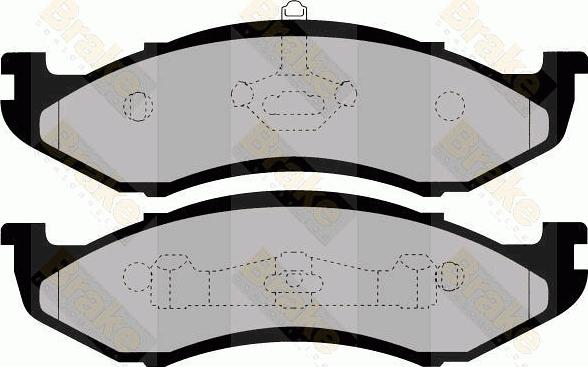 Brake Engineering PA1445 - Тормозные колодки, дисковые, комплект autosila-amz.com