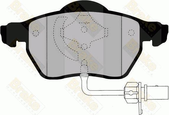 Brake Engineering PA1485 - Тормозные колодки, дисковые, комплект autosila-amz.com