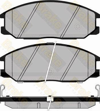 Brake Engineering PA1488 - Тормозные колодки, дисковые, комплект autosila-amz.com