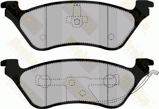 Brake Engineering PA1473 - Тормозные колодки, дисковые, комплект autosila-amz.com