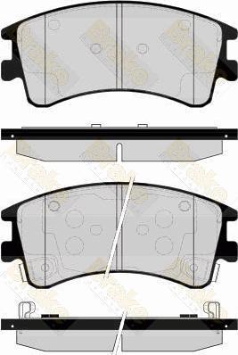 Brake Engineering PA1537 - Тормозные колодки, дисковые, комплект autosila-amz.com