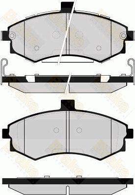 Brake Engineering PA1656 - Тормозные колодки, дисковые, комплект autosila-amz.com