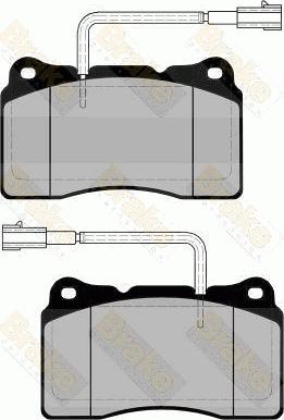 Brake Engineering PA1684 - Тормозные колодки, дисковые, комплект autosila-amz.com