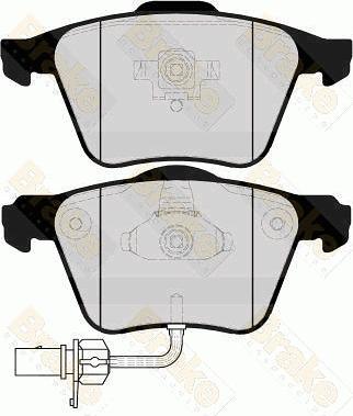 Brake Engineering PA1620 - Тормозные колодки, дисковые, комплект autosila-amz.com