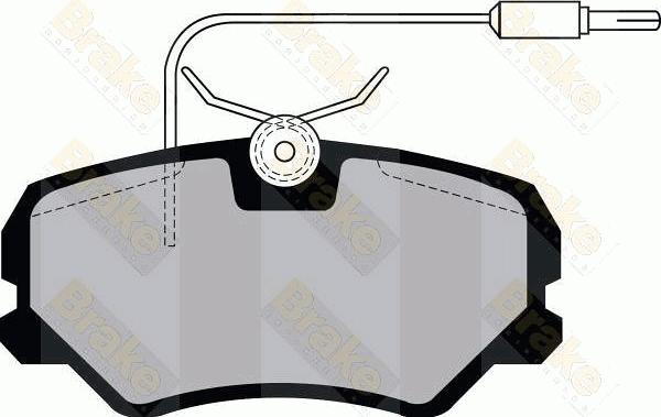 Brake Engineering PA1041 - Тормозные колодки, дисковые, комплект autosila-amz.com