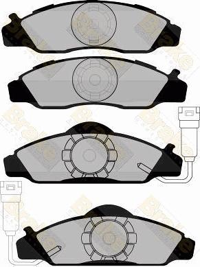 Brake Engineering PA1158 - Тормозные колодки, дисковые, комплект autosila-amz.com