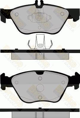 Brake Engineering PA1105 - Тормозные колодки, дисковые, комплект autosila-amz.com