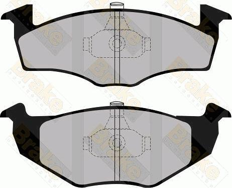 Brake Engineering PA1139 - Тормозные колодки, дисковые, комплект autosila-amz.com