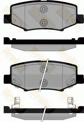 Brake Engineering PA1843 - Тормозные колодки, дисковые, комплект autosila-amz.com
