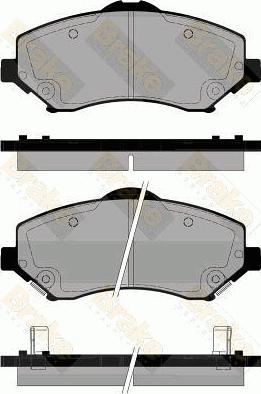 Brake Engineering PA1837 - Тормозные колодки, дисковые, комплект autosila-amz.com