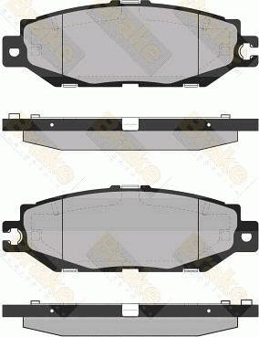 Brake Engineering PA1360 - Тормозные колодки, дисковые, комплект autosila-amz.com