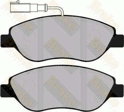 Brake Engineering PA1308 - Тормозные колодки, дисковые, комплект autosila-amz.com