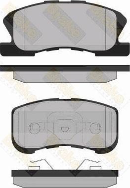 Brake Engineering PA1337 - Тормозные колодки, дисковые, комплект autosila-amz.com