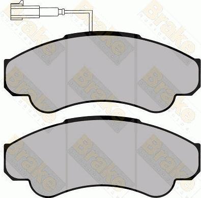 Brake Engineering PA1284 - Тормозные колодки, дисковые, комплект autosila-amz.com