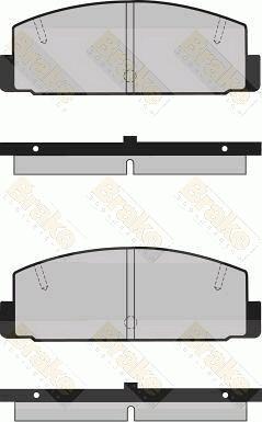 Brake Engineering PA367 - Тормозные колодки, дисковые, комплект autosila-amz.com